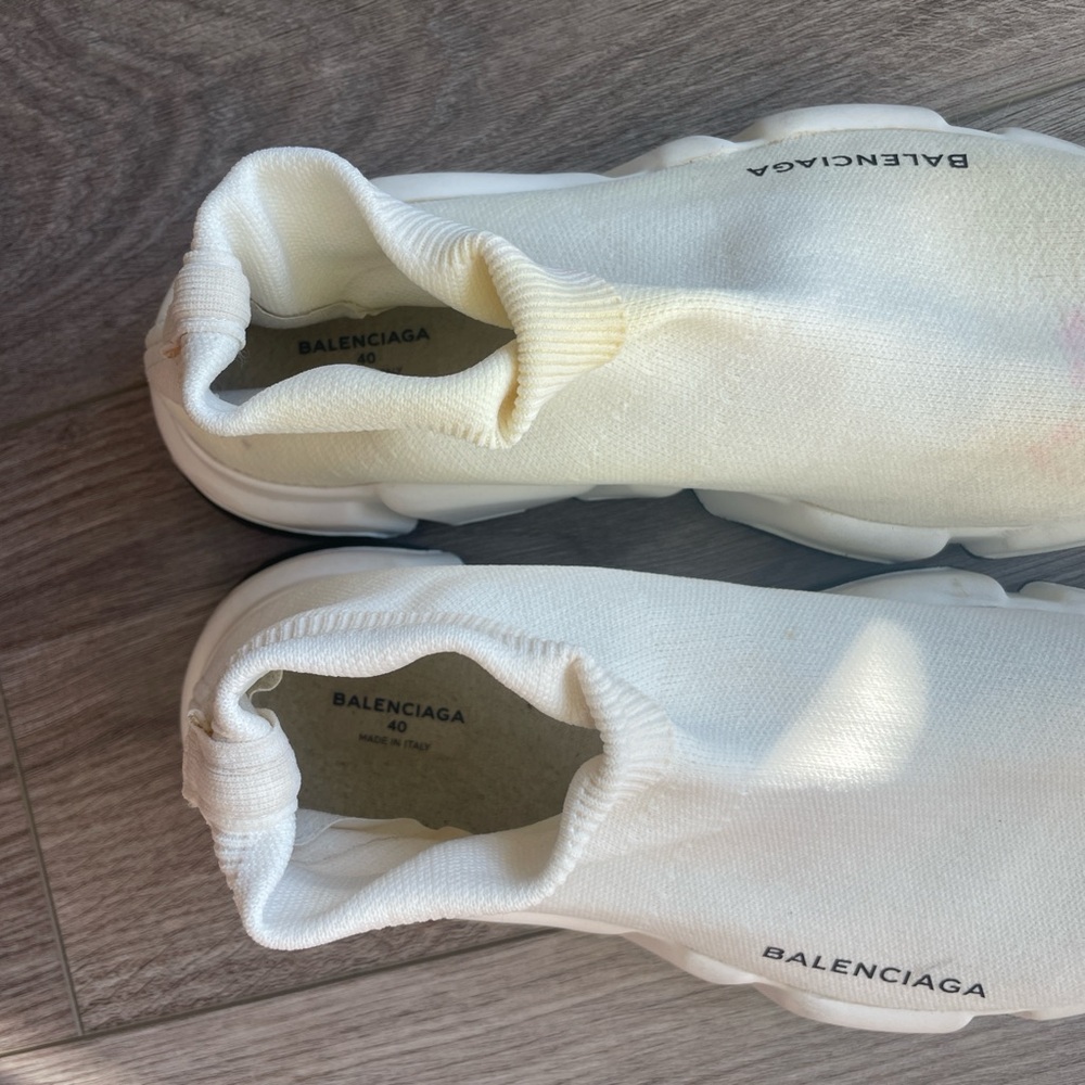 Balenciaga Cream Sock Sneakers - Picture 7 of 7
